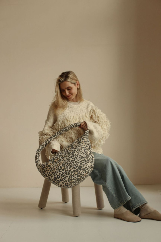 STUDIO NOOS - Soft Cotton Cross Body bag | Leopard 1