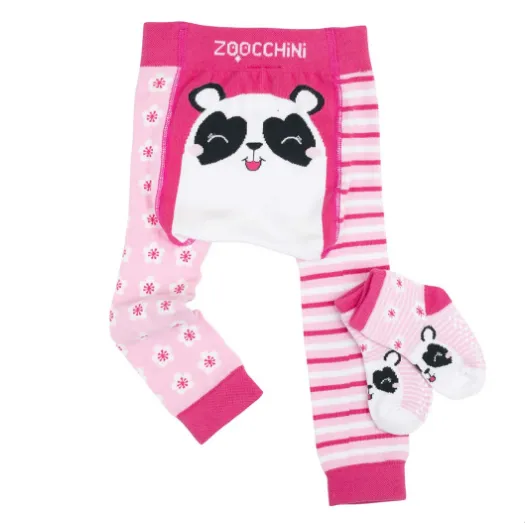 ZOOCCHINI Set legíny a ponožky Panda, rôzne veľkosti
