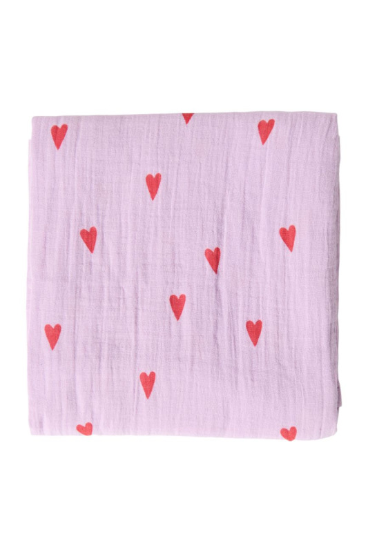 STUDIO NOOS - SWADDLE ZAVINOVAČKA Print Large | Purple Hearts 2