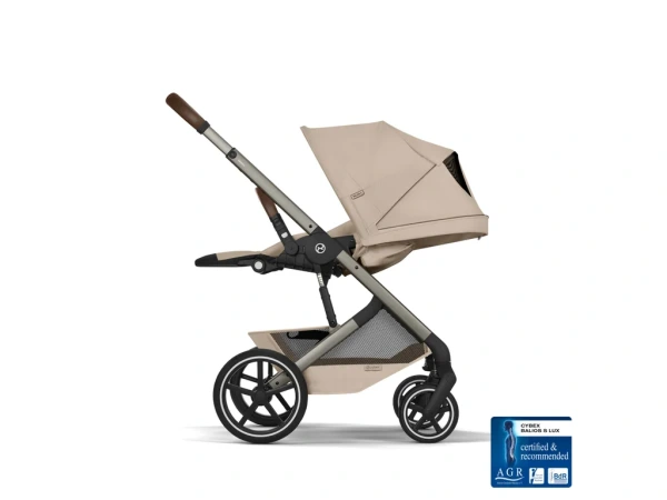 Cybex Balios S Lux 2026 s hlbokou skladacou vaničkou Almond Beige 8