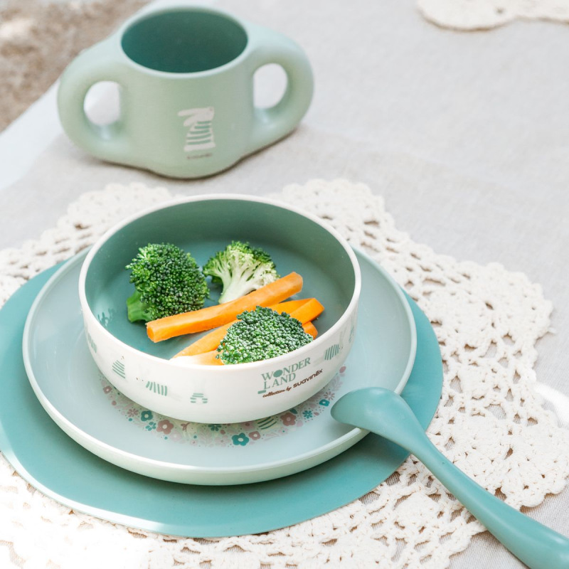 SUAVINEX | Jedálenský set WONDERLAND NEW +6 m - ZELENÝ 5