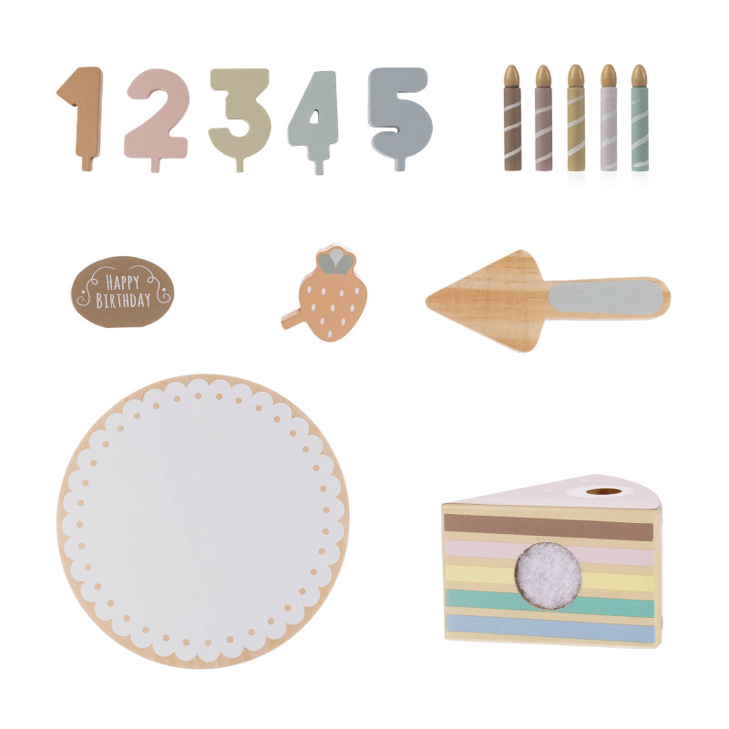 Drevená sada narodeninovej torty 2