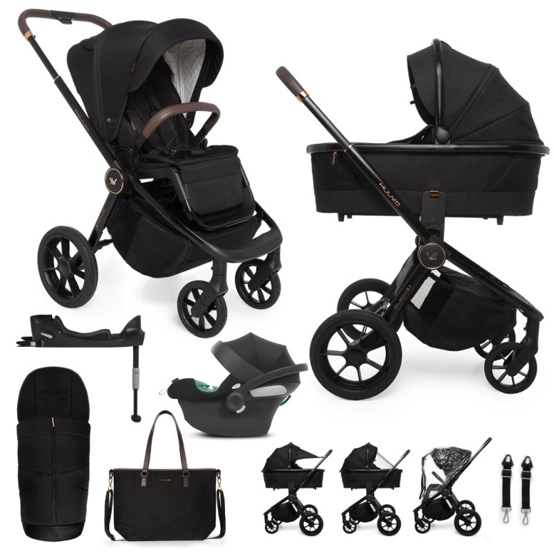 MUUVO SET Kočík 4v1 Quick SE 2 Sunset black set + CYBEX Aton B2 i-Size + základňa