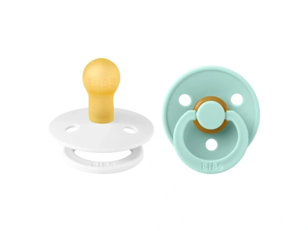BIBS Colour White/Mint cumlík z prírodného kaučuku 2ks, veľkosť 1