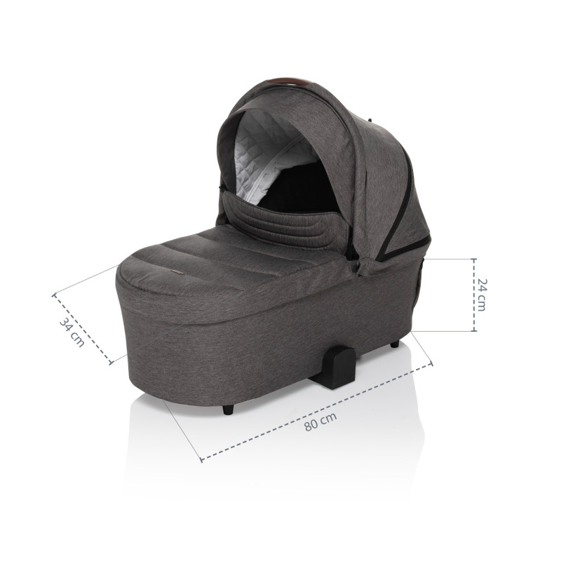 Hlboká korba ku športovému kočíku Move XL, Silver Grey 3