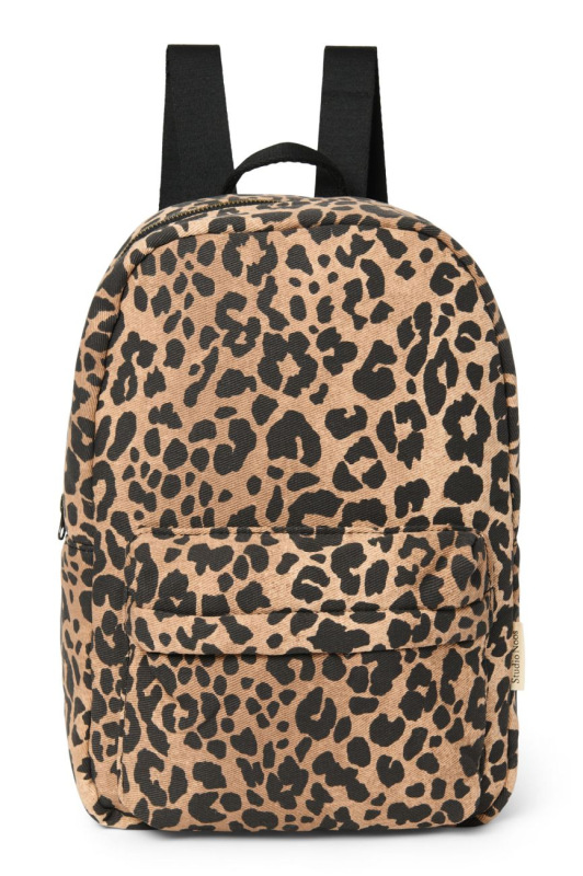 STUDIO NOOS - Cotton Midi BACKPACK - batôžtek s predným vreckom | Brown Leopard