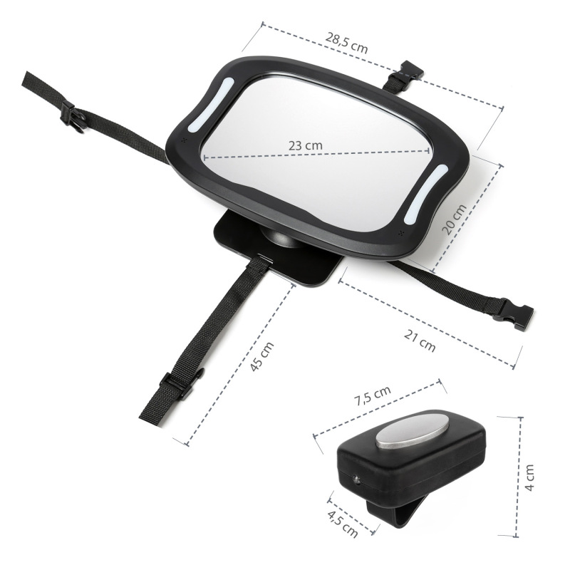 Zrcátko s LED podsvícením, Black 4