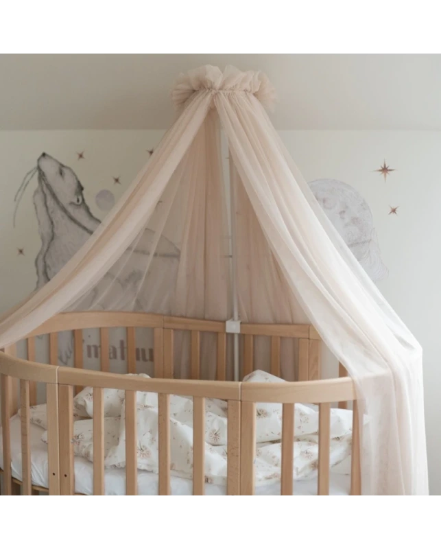 WALDIN tylový baldachýn s konštrukciou – Beige 5