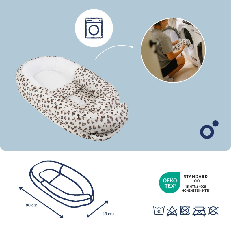 Doomoo Cocoon hniezdočko, Leopard Cream 5