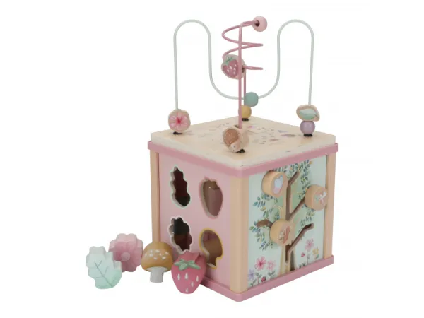 Kocka s aktivitami drevená Fairy Garden