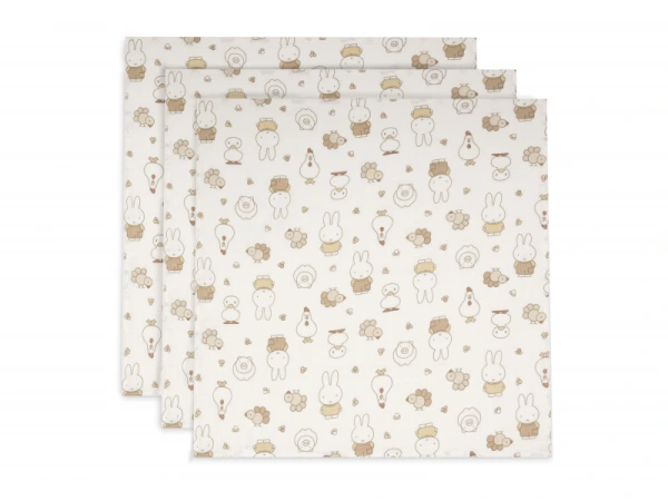 Plienky 3 ks 70x70 cm Miffy Family Farm