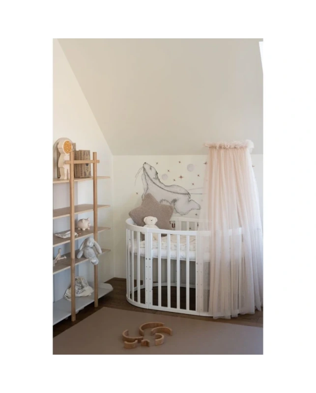 WALDIN tylový baldachýn s konštrukciou – Beige 2