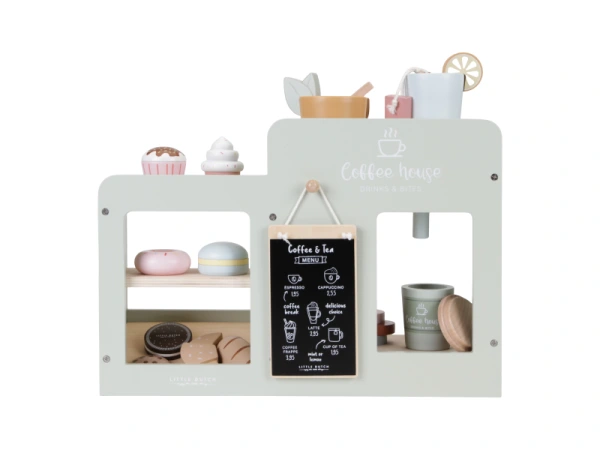 Kávovar drevený veľký s príslušenstvom 1