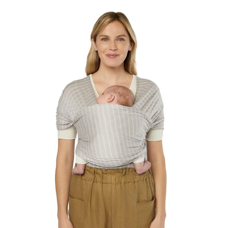 ERGOBABY | ŠÁTEK/Aura Sustainably Sourced Knit Baby Wrap - Grey Stripes