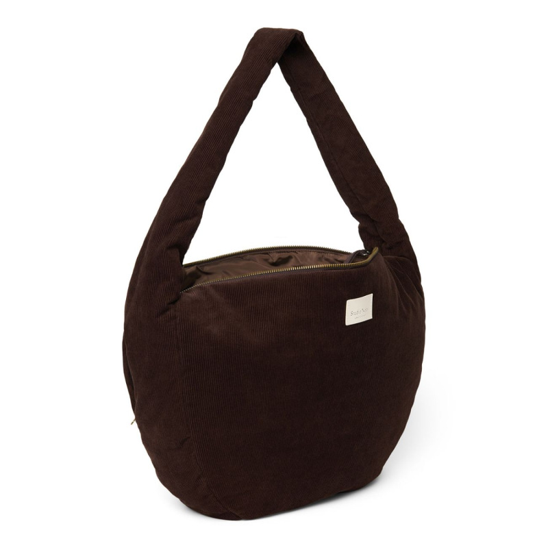 STUDIO NOOS - RIB puffy Cross Body bag | Dark Brown 1