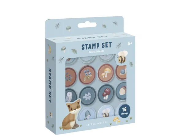 Pečiatky samofarbiace 16 ks Forest Friends 3