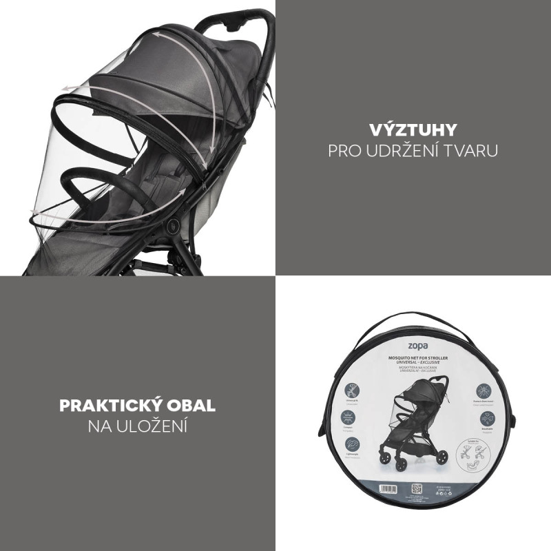 Moskytiéra na kočík universal exclusive, Black 4