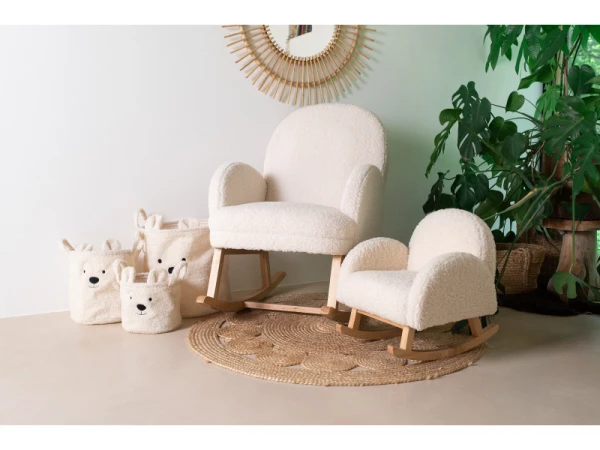 Kreslo detské hojdacie Teddy Off White 8