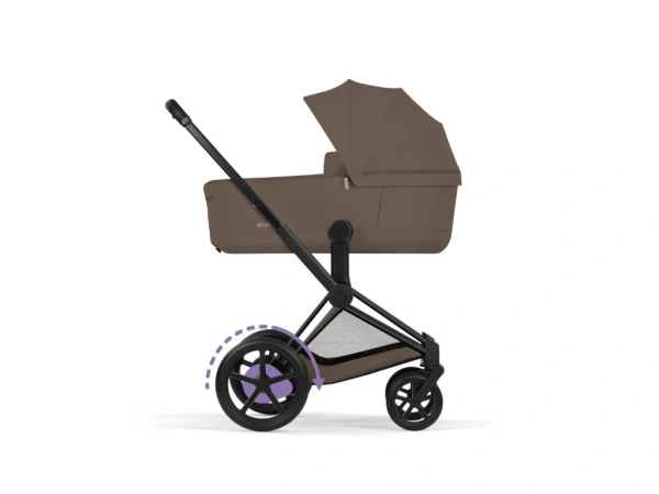 Cybex e-Priam Comfort 2026 rám Matt Black - Coconut Brown 4