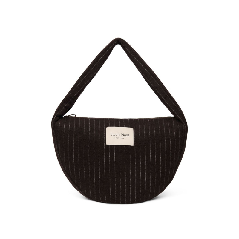 STUDIO NOOS - Flannel Chalkstripe Cross Body bag | Brown