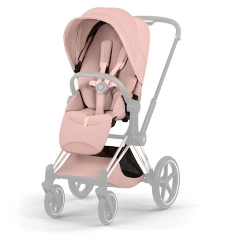 Set kočíka Cybex Priam Style + fusak platinum - Peach Pink 2
