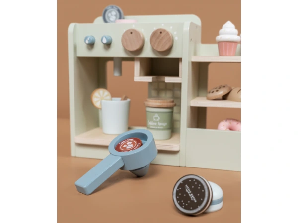 Kávovar drevený veľký s príslušenstvom 4