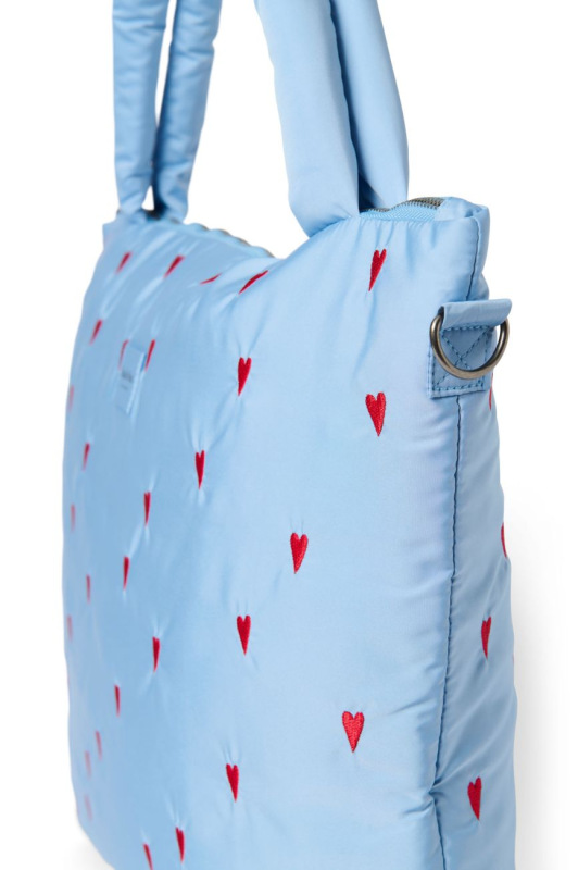 STUDIO NOOS - Puffy DIAPER BAG - přebalovací taška | Light Blue Hearts 2