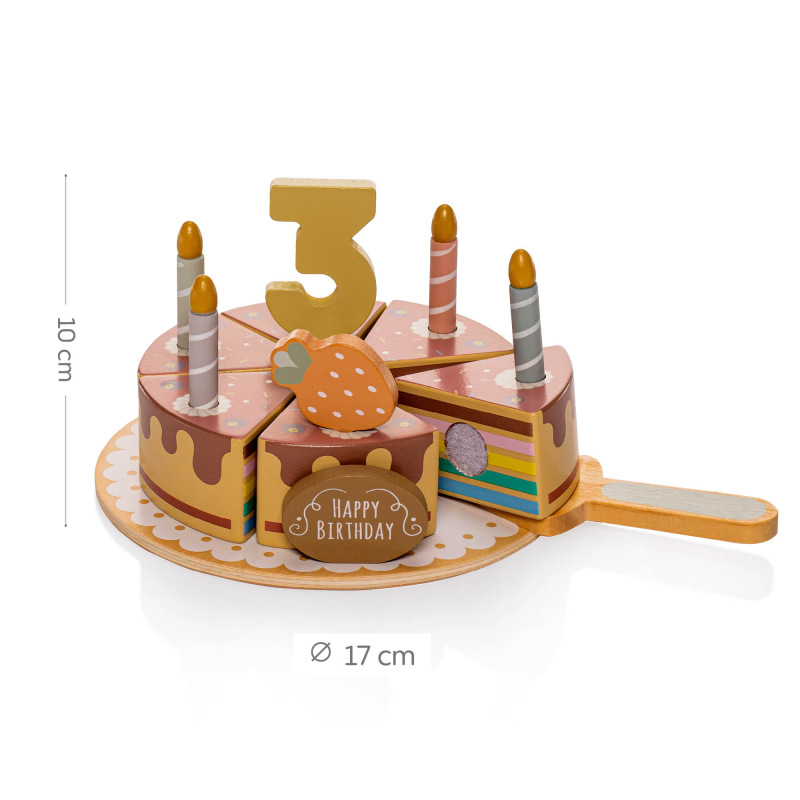 Drevená sada narodeninovej torty 3