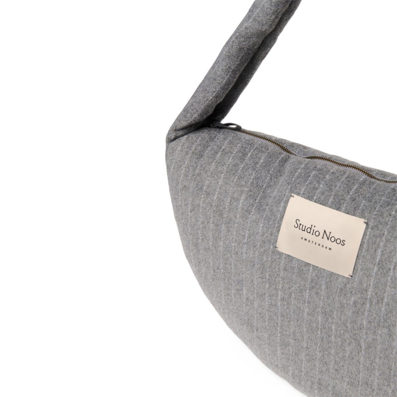 STUDIO NOOS - Flannel Chalkstripe Cross Body bag | Light Grey 3