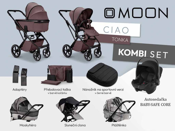 Kočík od narodenia Moon CIAO KOMBI set - Tonka