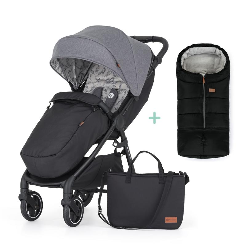 PETITE&MARS Kočík športový Royal2 Black Ultimate Grey + PETITE&MARS fusak Jibot ZADARMO