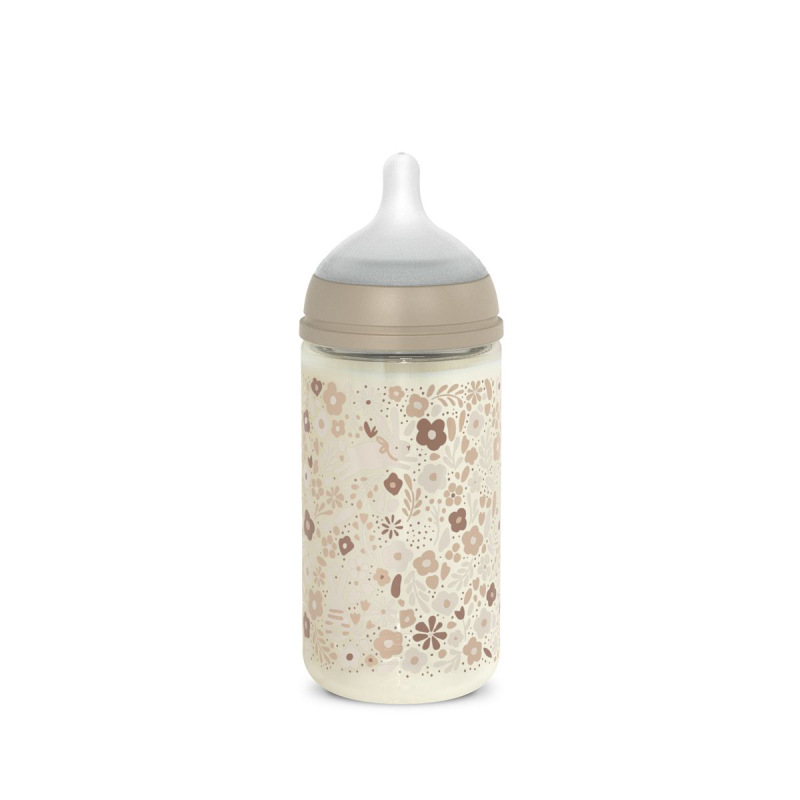SUAVINEX | Fľaša sklo WONDERLAND NEW 240 ml fyziologická SX PRO +3 MF - krémový kvet 3