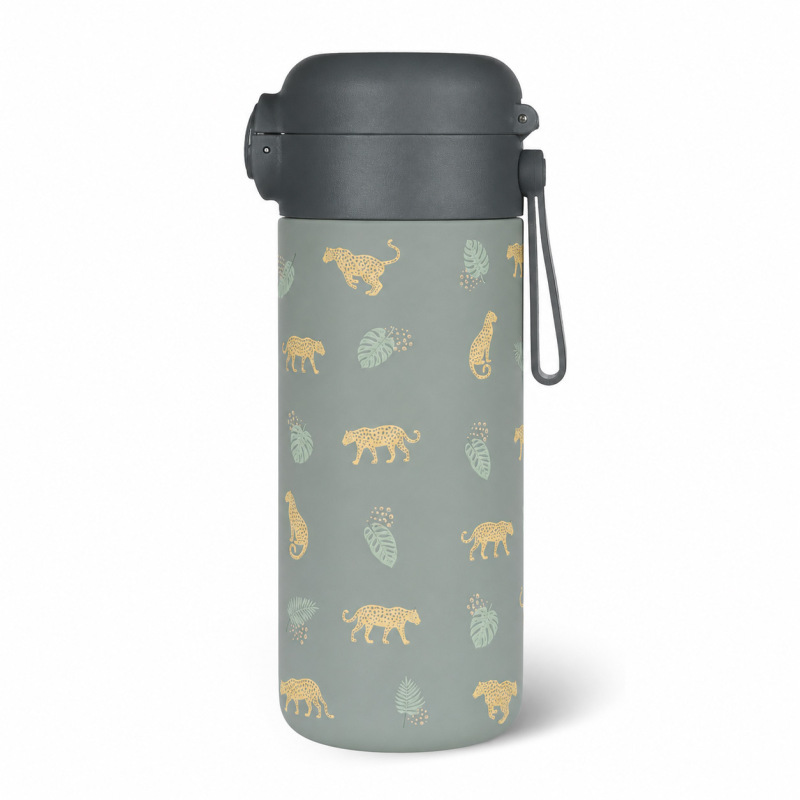 Termoska na tekutiny s brčkem a silikonovým držákem 350 ml, Wild Gepard 2