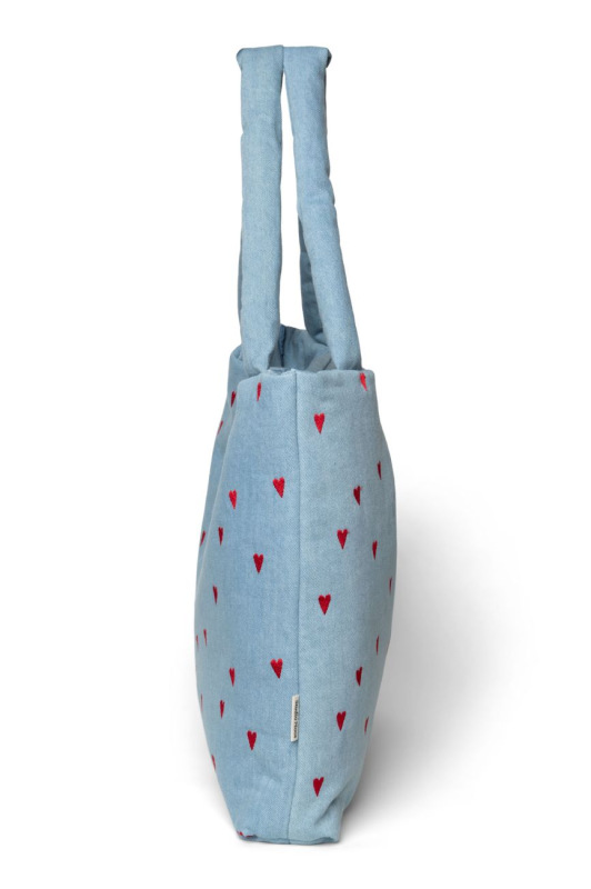 STUDIO NOOS - Denim MOM BAG | Blue Hearts 2