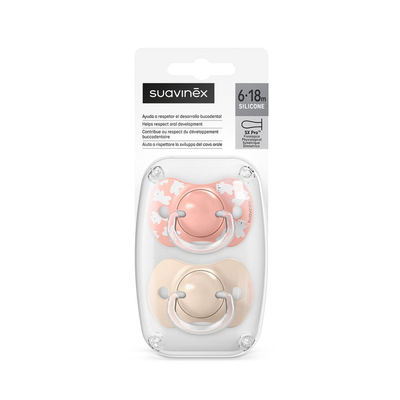 SUAVINEX | Cumlík SX PRO fyziologický WILD & FREE 6/18m 2 ks - ružový 5