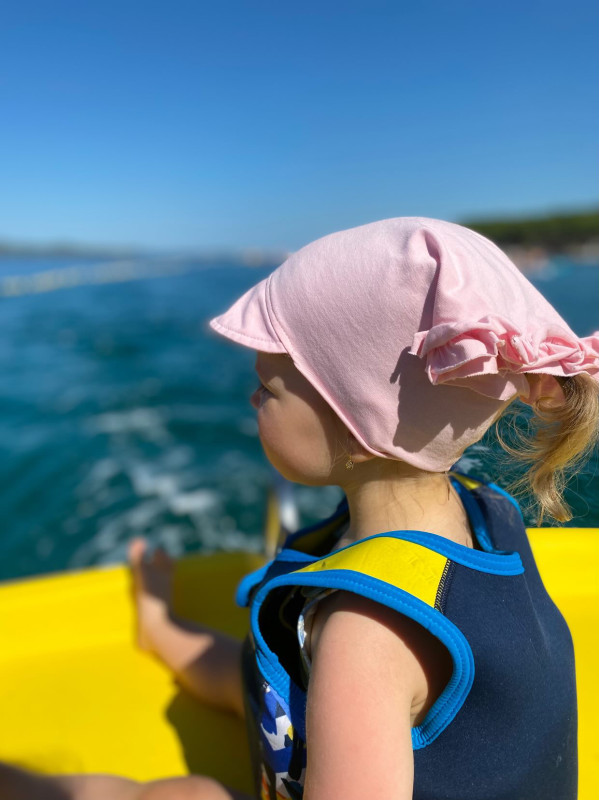 Detská šatka na hlavu BABY PINK 3