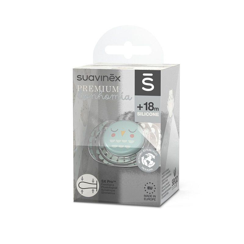 SUAVINEX | Cumlík SX PRO fyziologický BONHOMIA +18 m SOVIČKA - zelená 2