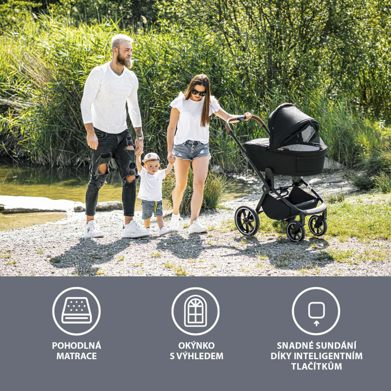 Zopa MOVE Cross 2 kočík + XL hl. korba zdarma, Antique Green/Black 4