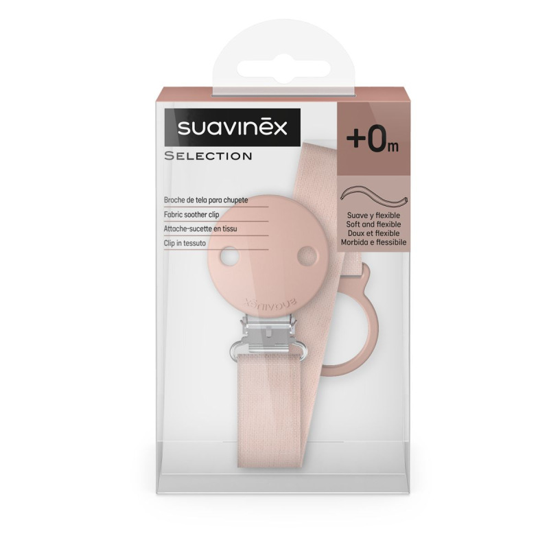 SUAVINEX | KLIP na cumlík so stuhou WONDERLAND NEW - svetlo ružový 3