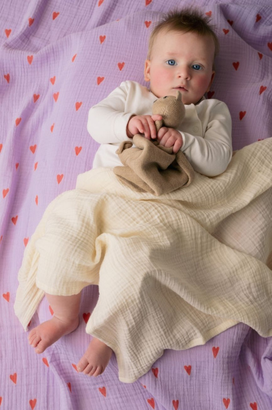 STUDIO NOOS - SWADDLE ZAVINOVAČKA Print Medium | Purple Hearts 2