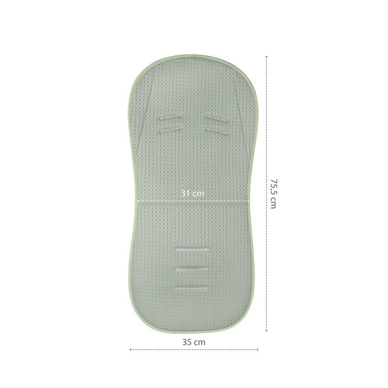 Priedušná podložka do kočíka Breeze, Madagaskar Green 3