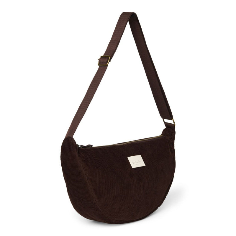STUDIO NOOS - RIB puffy Adult FANNY kabelka | Dark Brown 1