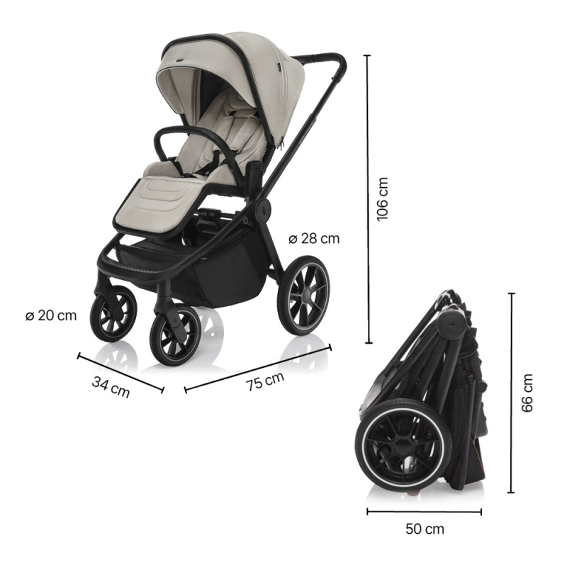 Set športový kočík Move Cross 5 + hlboká korba XL 5 + adaptéry, Shade Grey 6