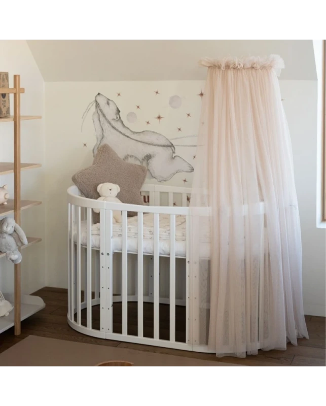 WALDIN tylový baldachýn s konštrukciou – Beige 1