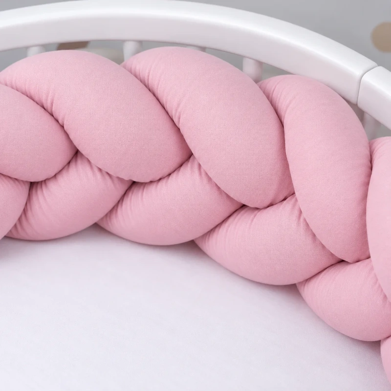 Pletenec do postieľky Bavlna - BABY PINK 1