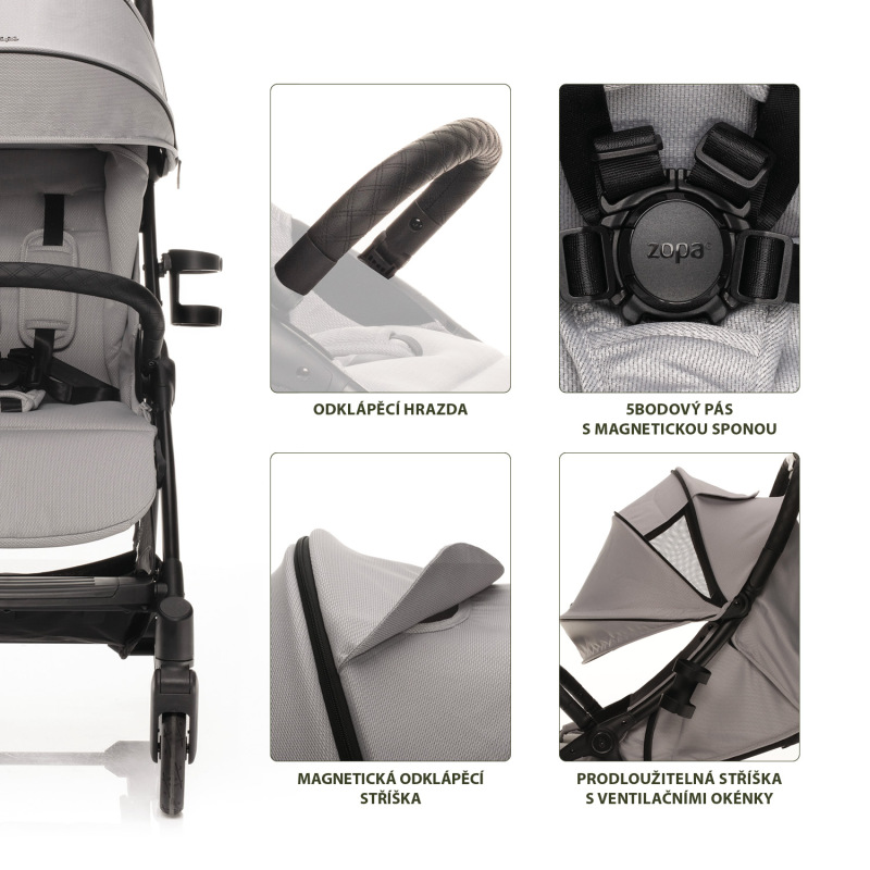 Kočík Quiq 2, Metal Grey 3