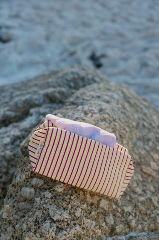 STUDIO NOOS - Poplin POUCH - kabelka | Butter Yellow Striped 3