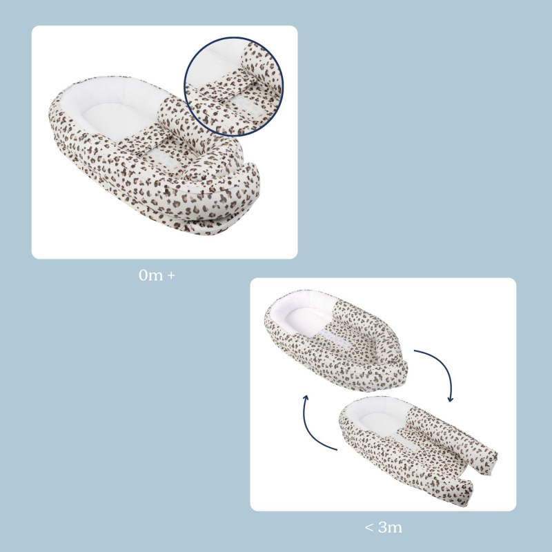 Doomoo Cocoon hniezdočko, Leopard Cream 4