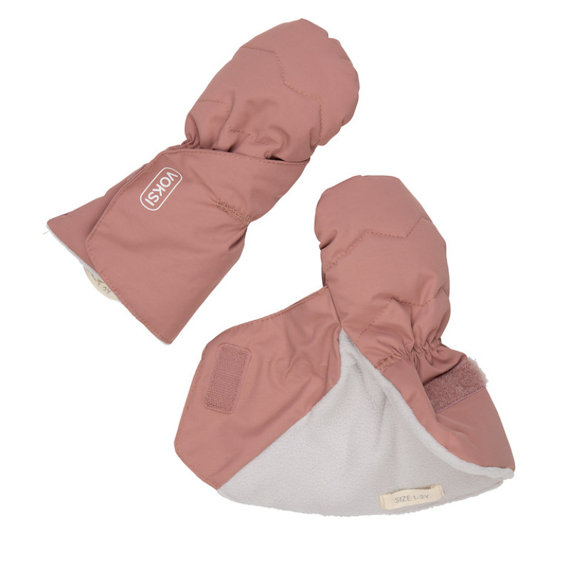 Voksi Baby Mittens blush pink / light grey 0-1y 1