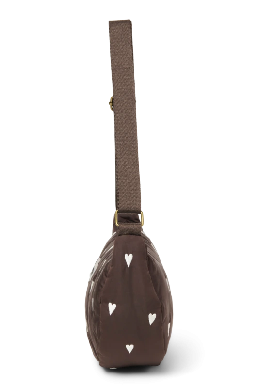 STUDIO NOOS - Puffy Mini FANNY PACK kabelka | Brown Hearts 3